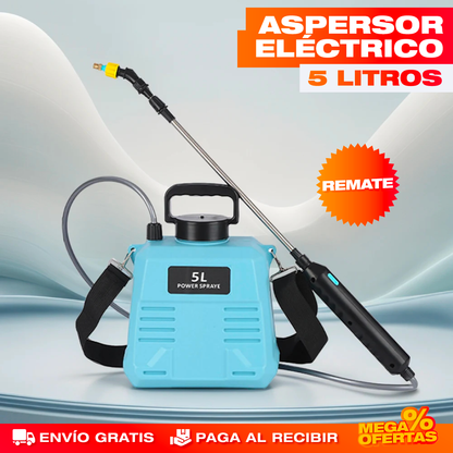 Aspersor Eléctrico Profesional de 5 Litros – Riegas todo el patio sin bombear a mano