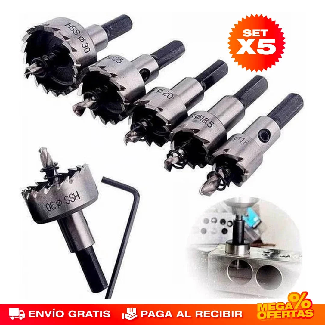 Brocas Sierra Perforadora TCT – Set x5