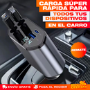 Cargador para Carro Retráctil 4 en 1 – Carga 4 Equipos Sin Cables Enredados