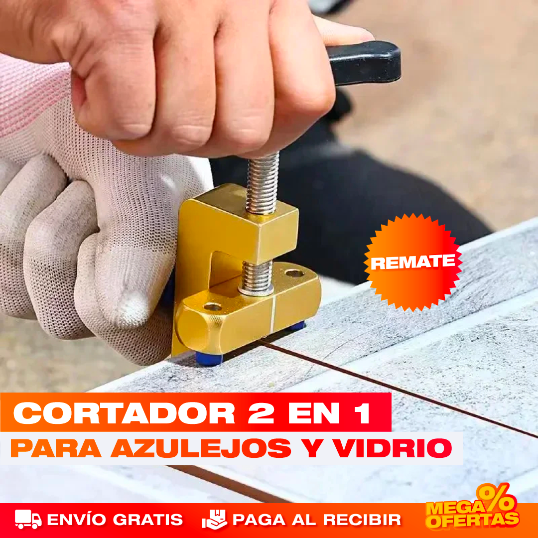 Cortador de Cerámica 2 en 1 – Corta Baldosa Recto y Sin Astillar