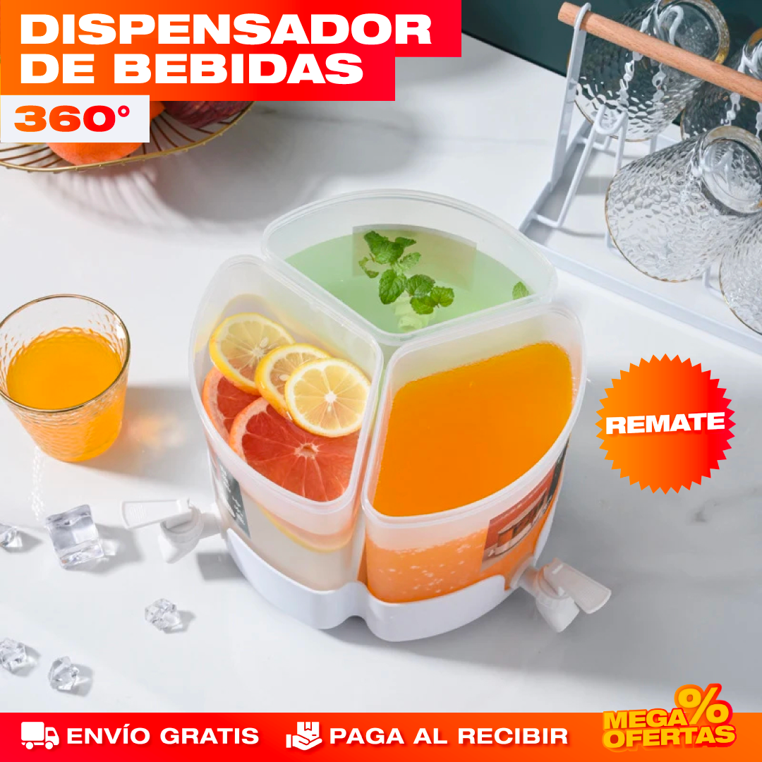 Dispensador de Bebidas 3 en 1 – Sirve Bebidas Sin Levantar la Jarra · 5.2 Litros