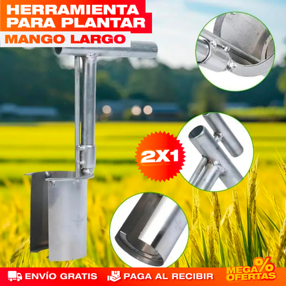 Herramienta para Plantar y Trasplantar Mango Largo – Siembra Sin Agacharte ni Ensuciarte · 2x1