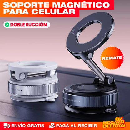 Soporte Magnético para Teléfono con Succión – Tu GPS Siempre a la Vista Mientras Manejas