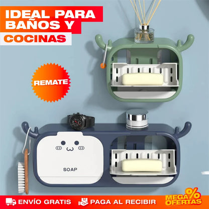 Jabonera Organizadora Multifuncional – Baño Ordenado y el Jabón Siempre Seco