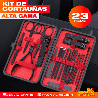 Kit Cortaúñas Alta Gama – Manicura y Pedicura Completa en Casa · 23 Piezas