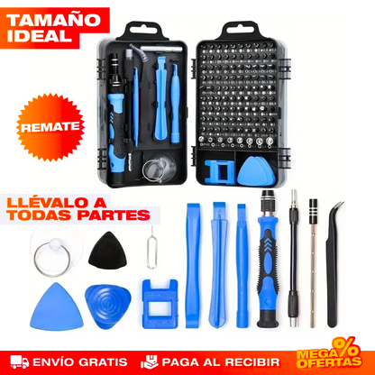 Kit Destornilladores para Electrónicos – Repara Celular, PC y Consolas en Casa · 110 Piezas