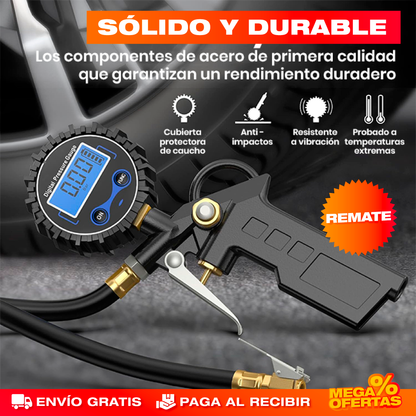 Medidor Digital de Presión para Llantas Carros y Motos – Revisa la Presión y Evita Pinchazos en la Vía