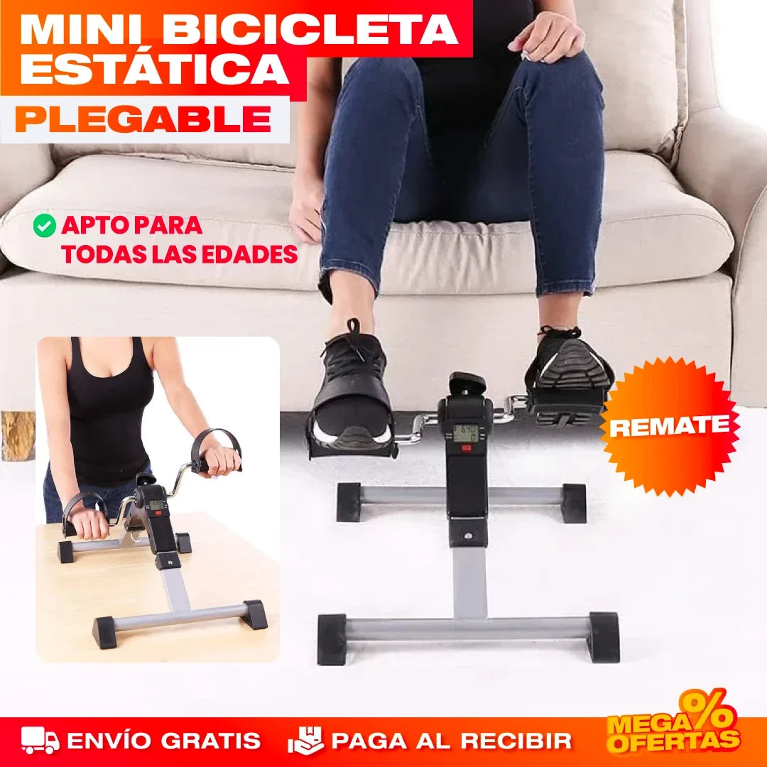 Mini Bicicleta Estática Plegable – Ejercítate Viendo TV y Guárdala Bajo la Cama