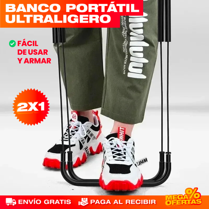 Mini Silla Plegable – Siéntate Donde Sea y Guárdala Plana · 2x1