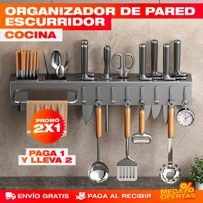 Organizador Escurridor de Cubiertos – Cubiertos Secos y a la Mano Sin Ocupar Cajón · 2x1