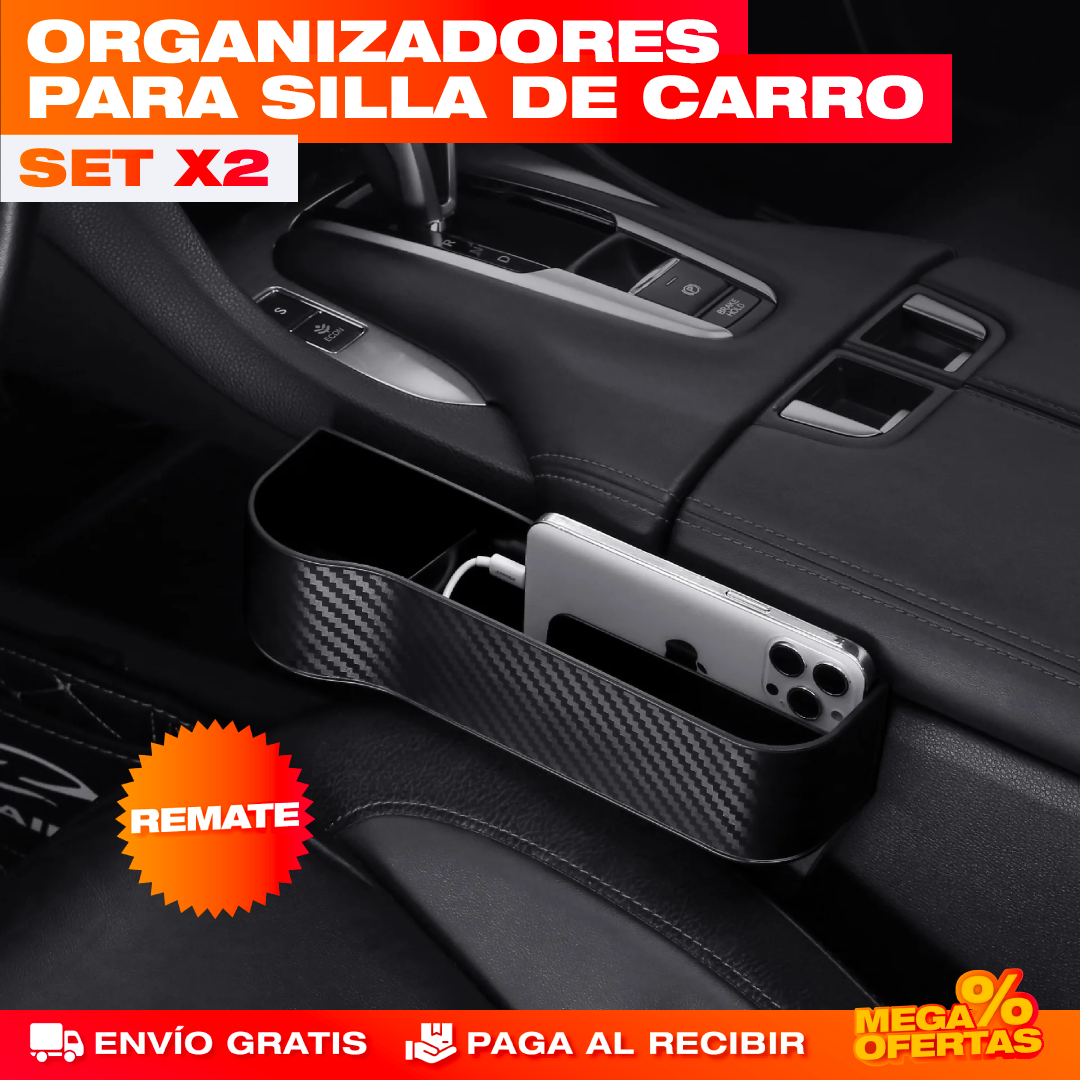2 Organizadores para Silla de Carro – Nada se Cae Entre los Asientos · Combo x2