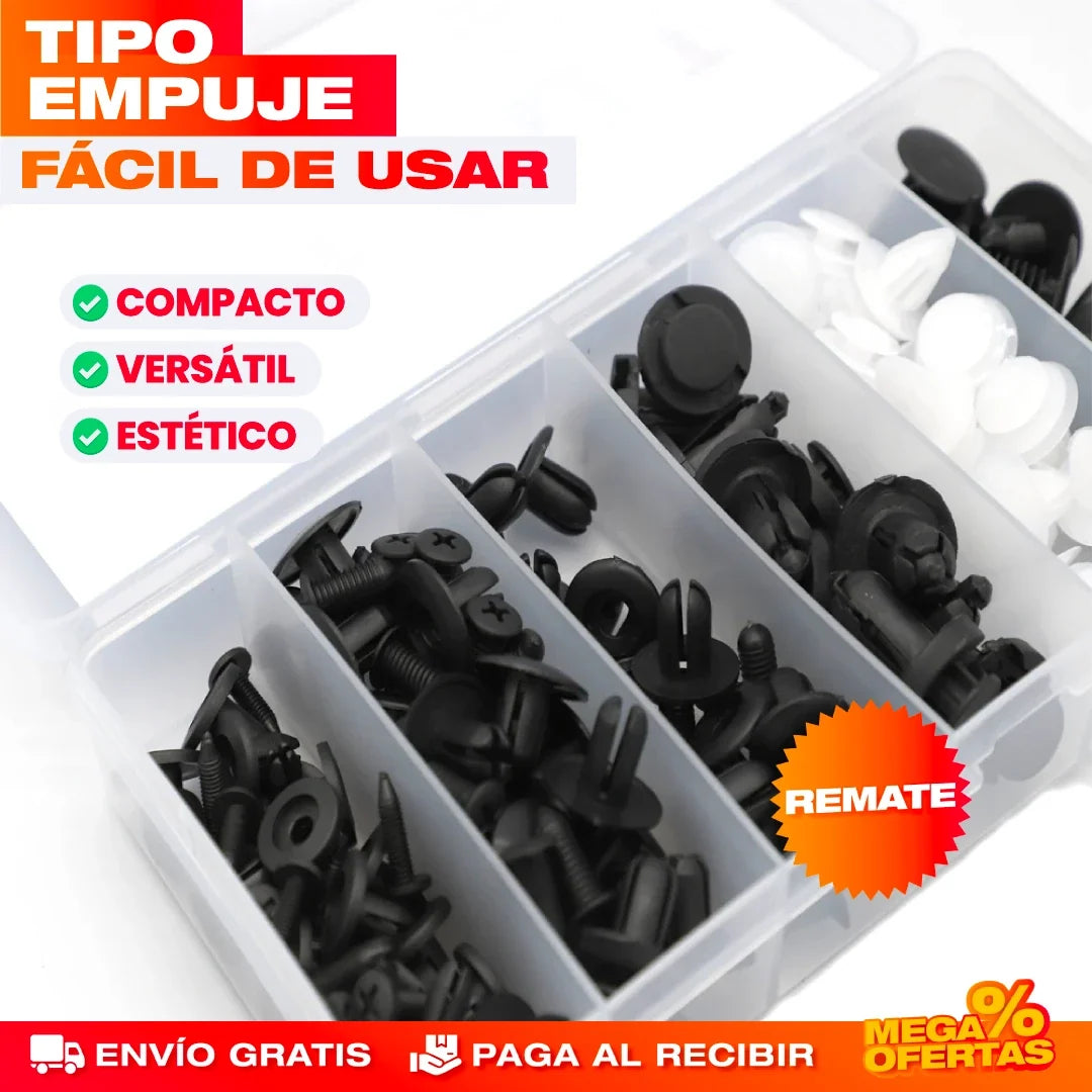 Clips Remaches para Carro – Repón los Clips Rotos del Tapizado · Kit x100