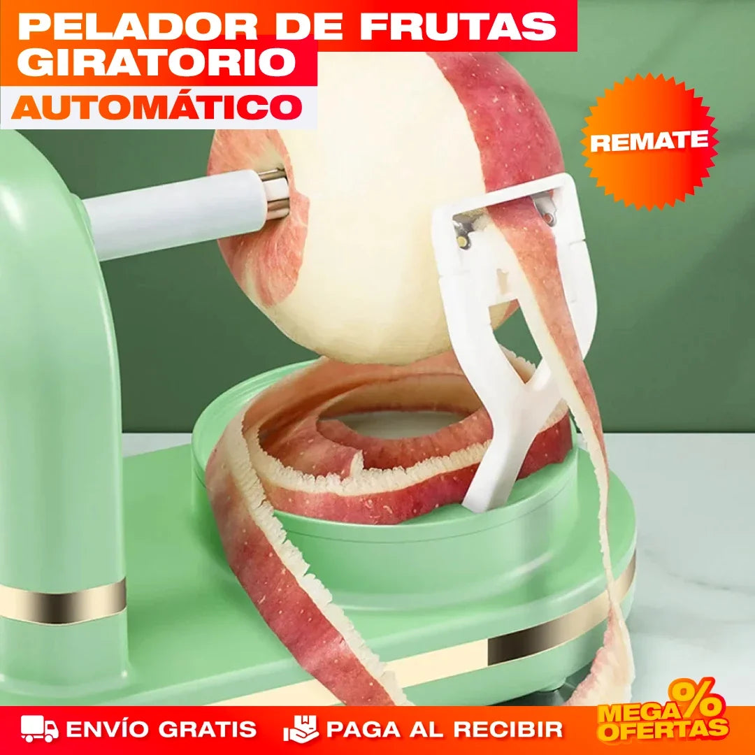 Pelador de Frutas Giratorio 360° Luxury – Pela Frutas en Segundos Sin Cansar la Mano