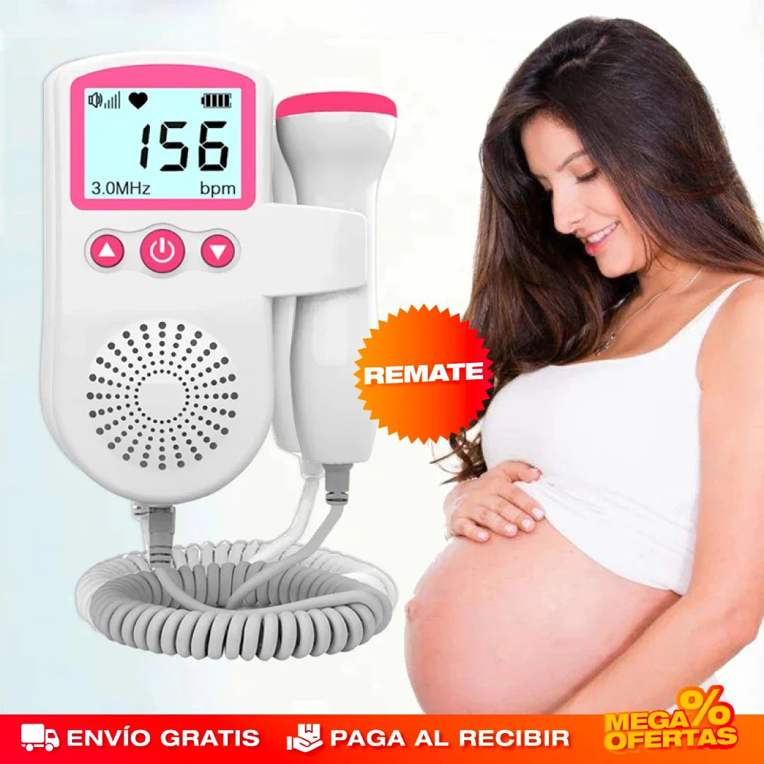 Monitor de Ritmo Cardíaco Fetal Doppler – Escucha el Corazón de tu Bebé en Casa