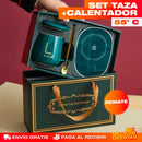 Set Taza Calentador de Lujo – Tu Café Siempre Caliente en el Escritorio