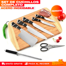 Set Cuchillos de Cocina de Acero Inoxidable – Corta Fácil y Parejo en Cada Comida