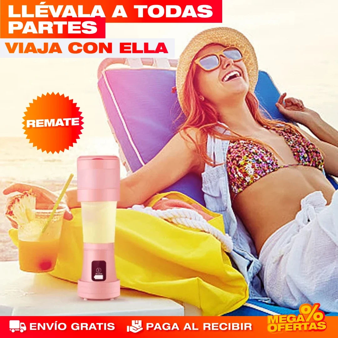 Mini Licuadora Plegable Portátil – Batidos al Instante y la Guardas en un Cajón