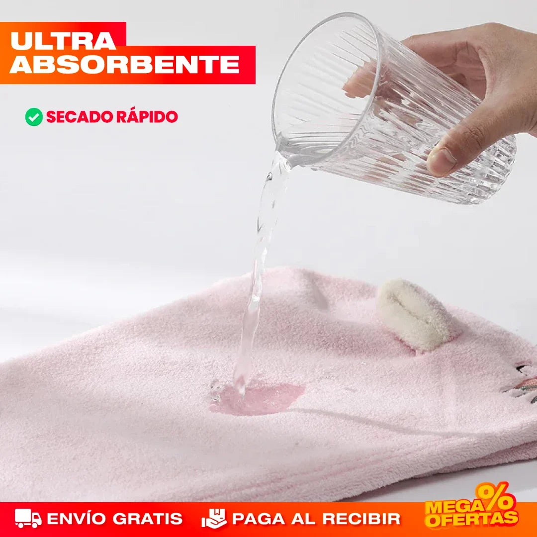 Toalla Gorro de Secado para Cabello – Seca tu Cabello Sin Maltratarlo · 2x1