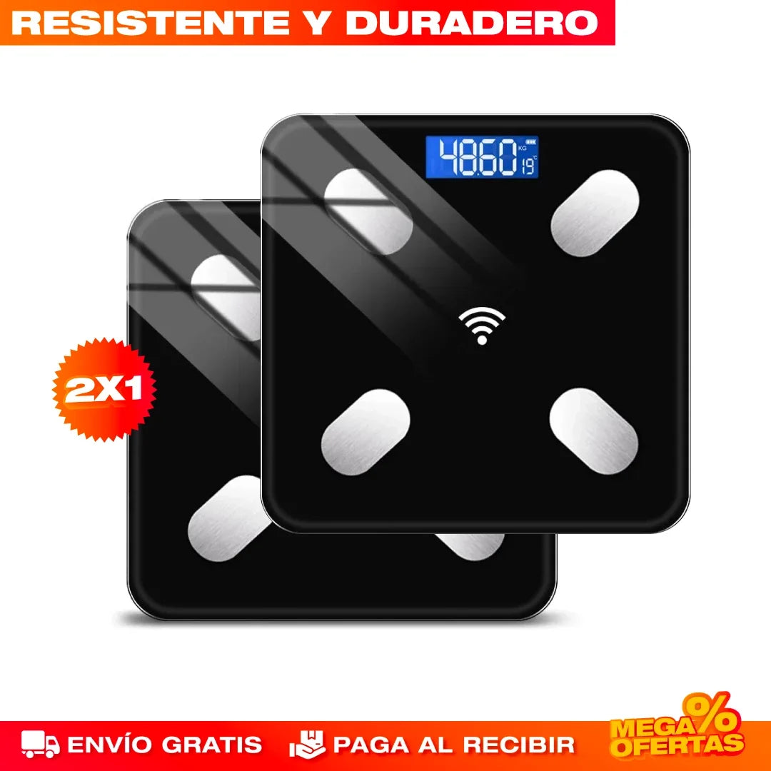 Báscula Inteligente Bluetooth – Controla tu Peso y Progreso · 2x1