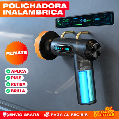 POLICHADORA INALÁMBRICA RECARGABLE PARA DETALLADO AUTOMOTRIZ – Le devuelves el brillo al carro sin cables ni extensiones