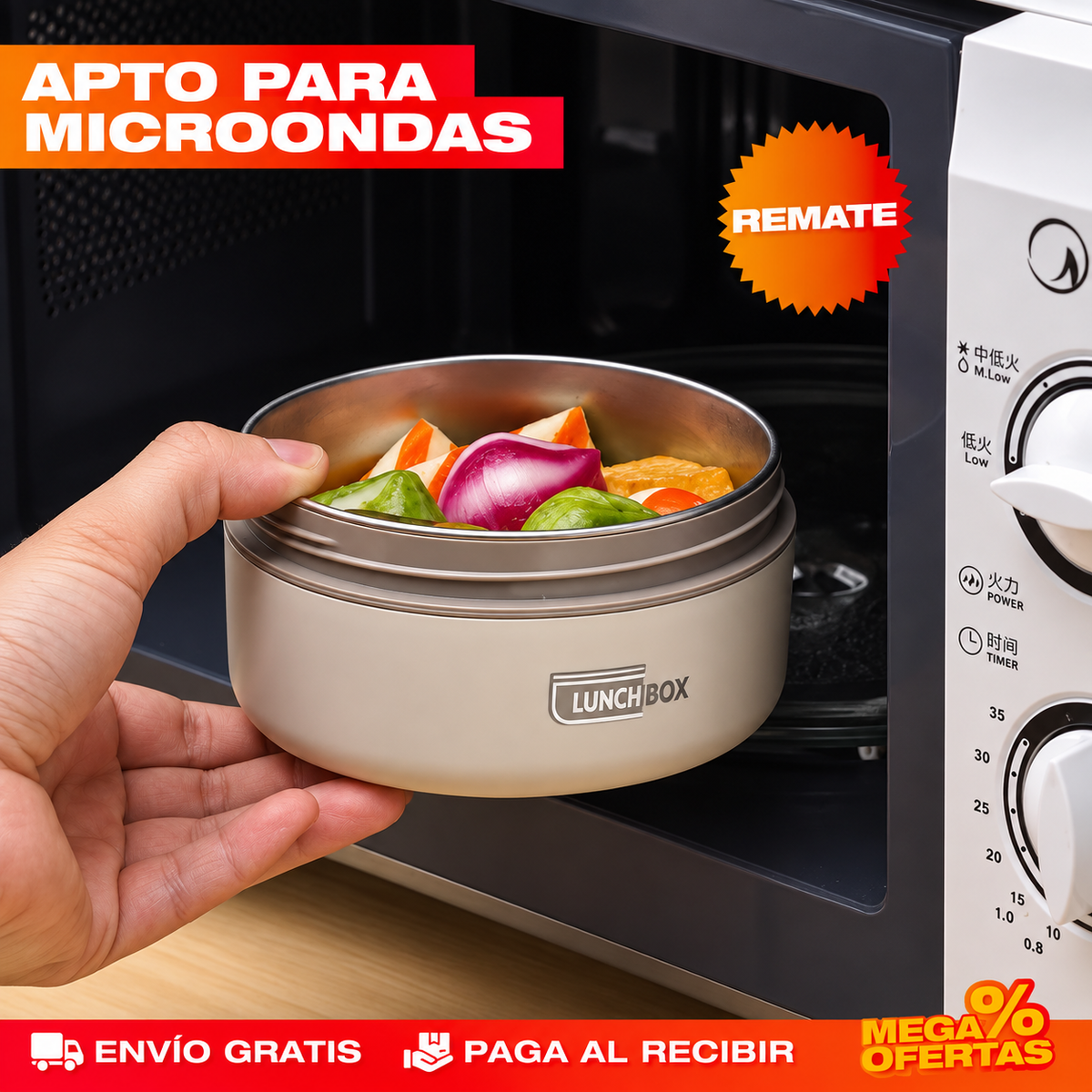 PROMO 2X1 SET LONCHERA TERMICA DE TRES COMPARTIMENTOS – El almuerzo llega separado, no hecho un revoltijo