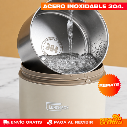 PROMO 2X1 SET LONCHERA TERMICA DE TRES COMPARTIMENTOS – El almuerzo llega separado, no hecho un revoltijo