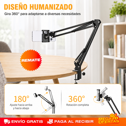SOPORTE DE BRAZO AJUSTABLE PARA CELULAR – Ves el video sin sostener el celular