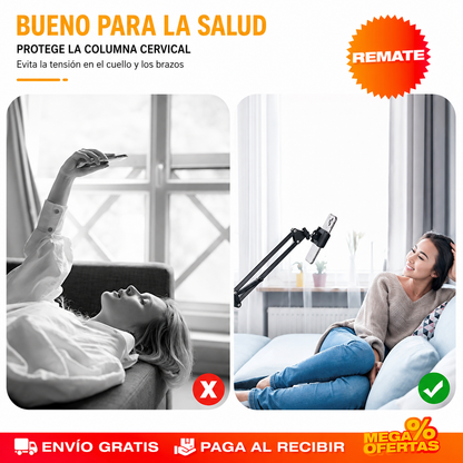 SOPORTE DE BRAZO AJUSTABLE PARA CELULAR – Ves el video sin sostener el celular