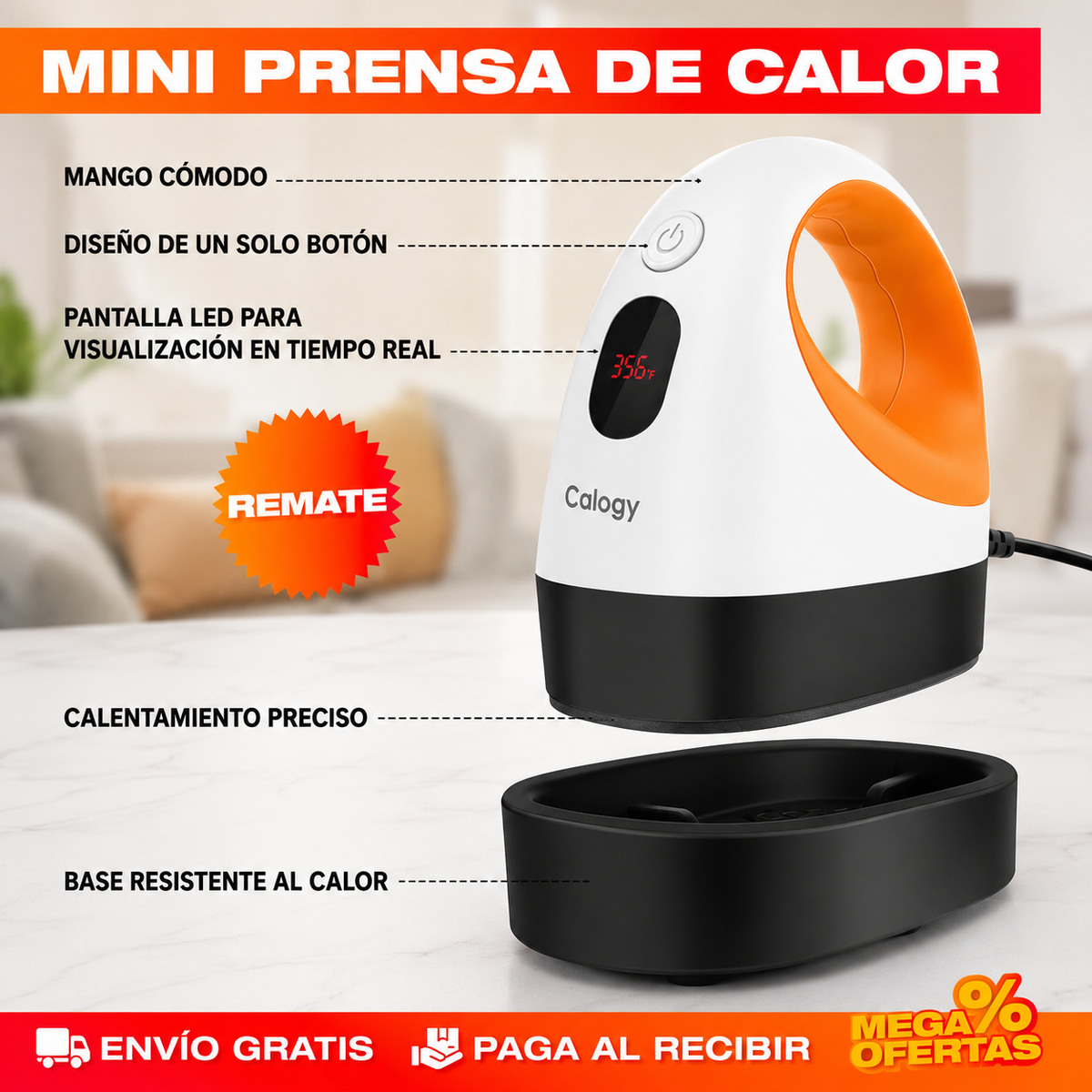 PRENSA DE TRANSFERENCIA DE CALOR – Estampa camisetas en casa sin una máquina enorme
