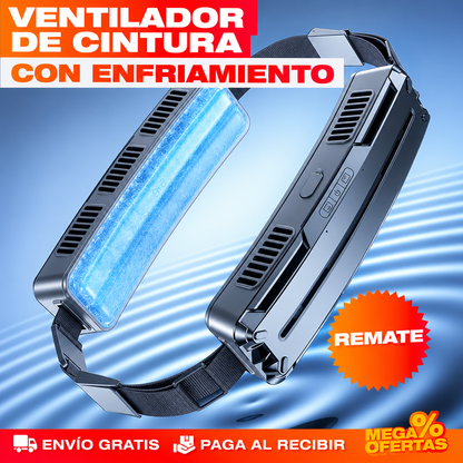 VENTILADOR PORTÁTIL DE CINTURA CON ENFRIAMIENTO – El aire se va contigo y las manos quedan libres
