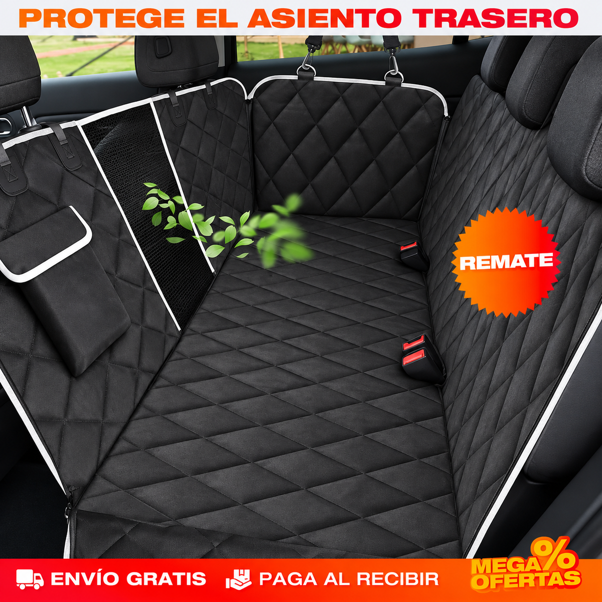 Funda Protectora de Carro para Mascotas – El perro se sube y el asiento queda intacto