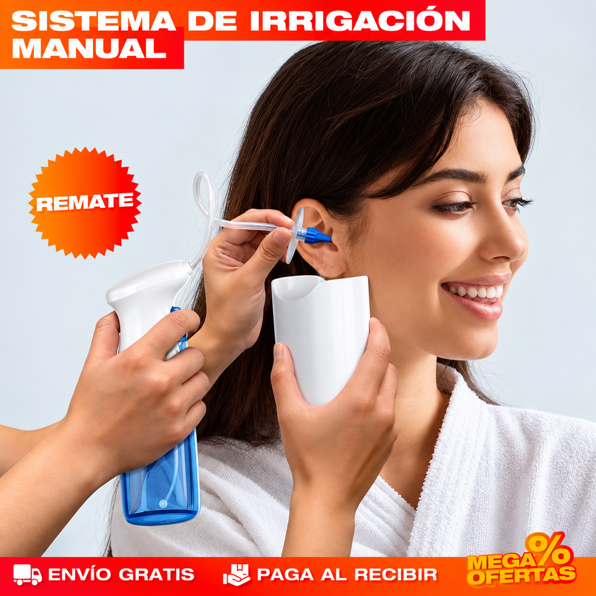 Kit Limpiador para Lavado de Oídos – Te lavas los oídos en casa sin meter copitos