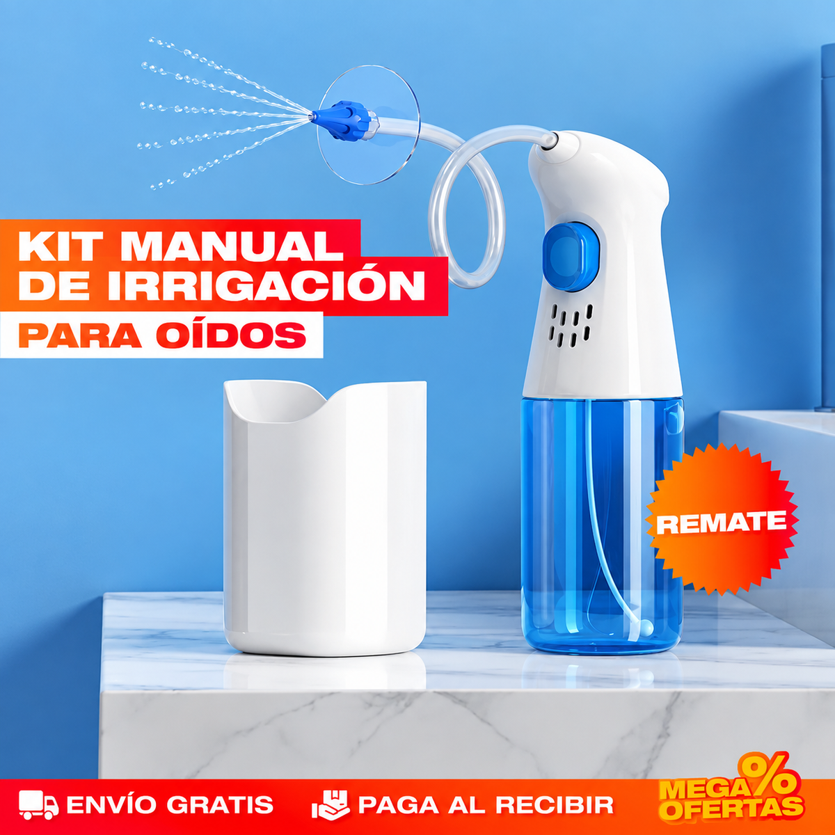 Kit Limpiador para Lavado de Oídos – Te lavas los oídos en casa sin meter copitos
