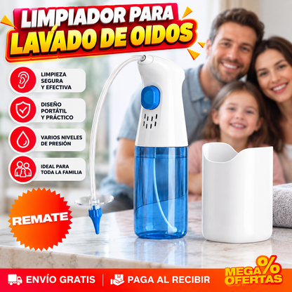 Kit Limpiador para Lavado de Oídos – Te lavas los oídos en casa sin meter copitos