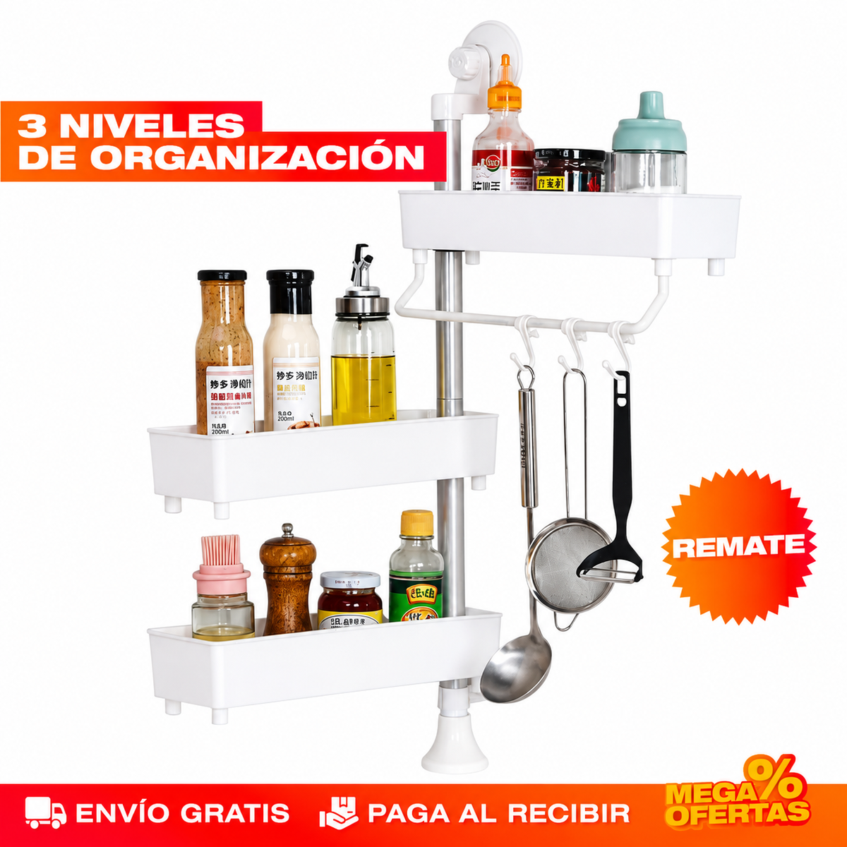 ORGANIZADOR ESTANTE ESQUINERO – La esquina del mesón deja de ser tierra de nadie