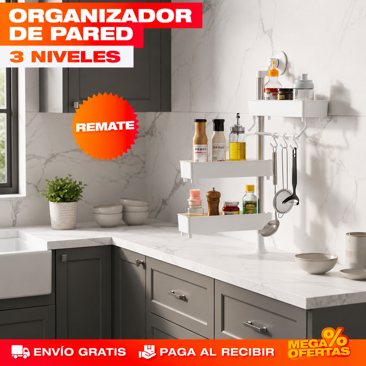 ORGANIZADOR ESTANTE ESQUINERO – La esquina del mesón deja de ser tierra de nadie