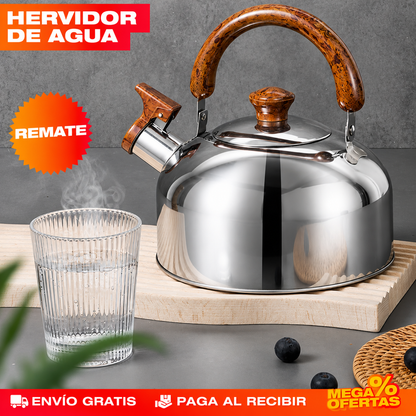 Set 12 Piezas de Ollas y Sartenes de Acero Inoxidable con Diseño de Madera – Set de Utensilios de Cocina de REGALO 🎁