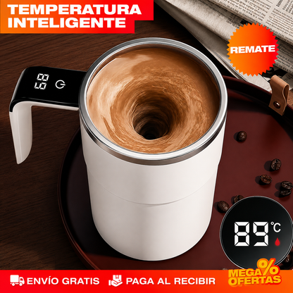 TAZA DE CAFÉ CON AGITACIÓN MAGNÉTICA – Se revuelve sola, sin cuchara que lavar