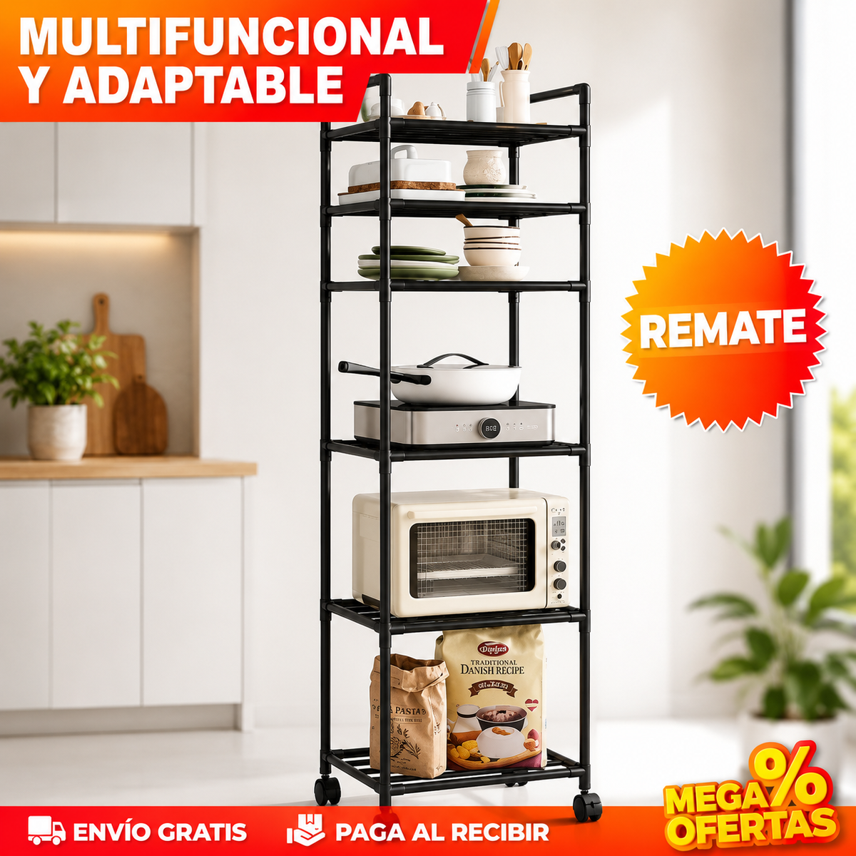 Estante Organizador Vertical de 6 Niveles – Triplica tu Espacio Sin Ocupar Más Piso