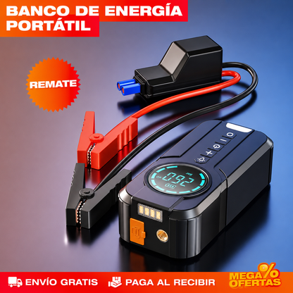 INICIADOR DE CARRO Y COMPRESOR DE LLANTAS – Arranca el carro e infla la llanta sin esperar grúa