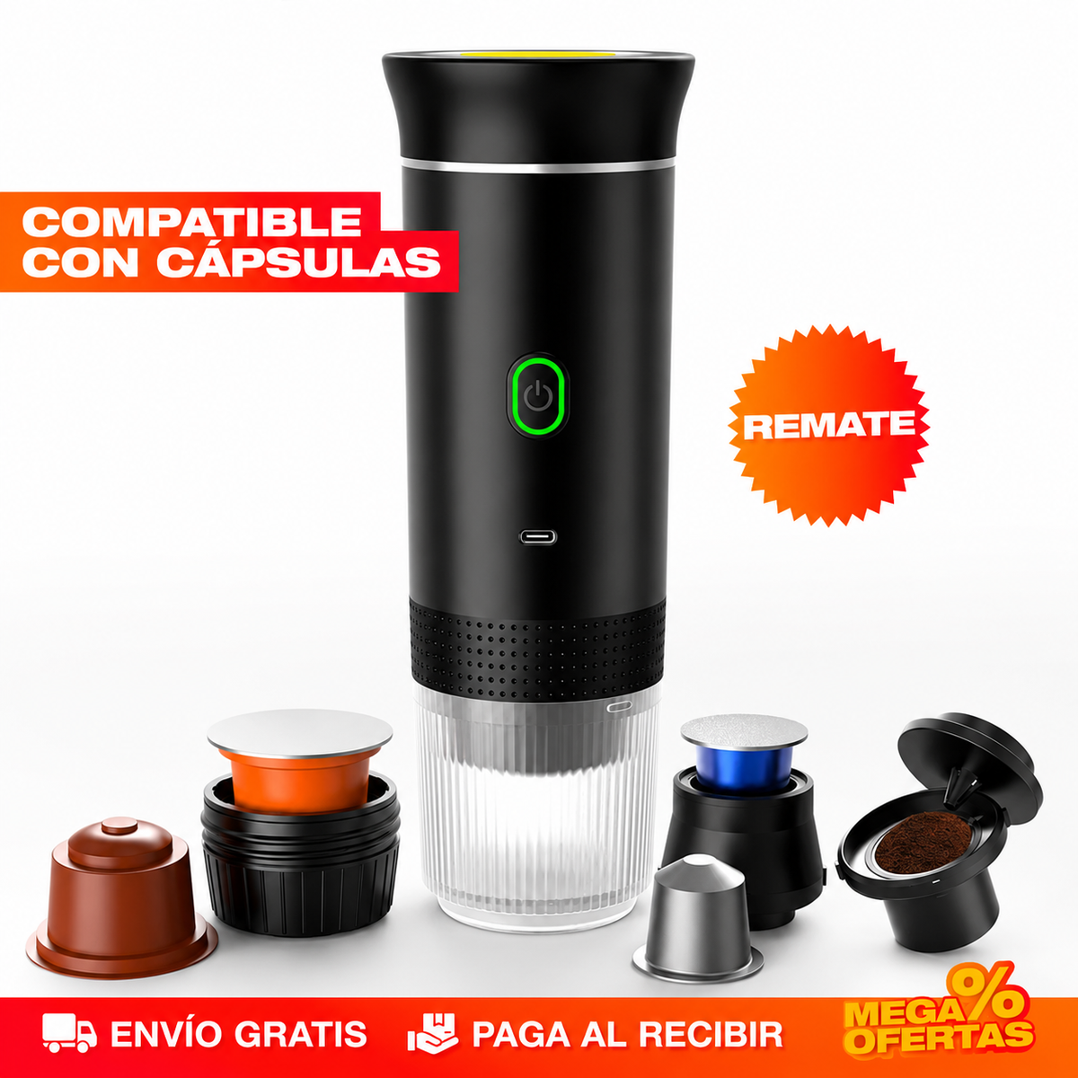 CAFETERA ESPRESSO PORTÁTIL 3 EN 1