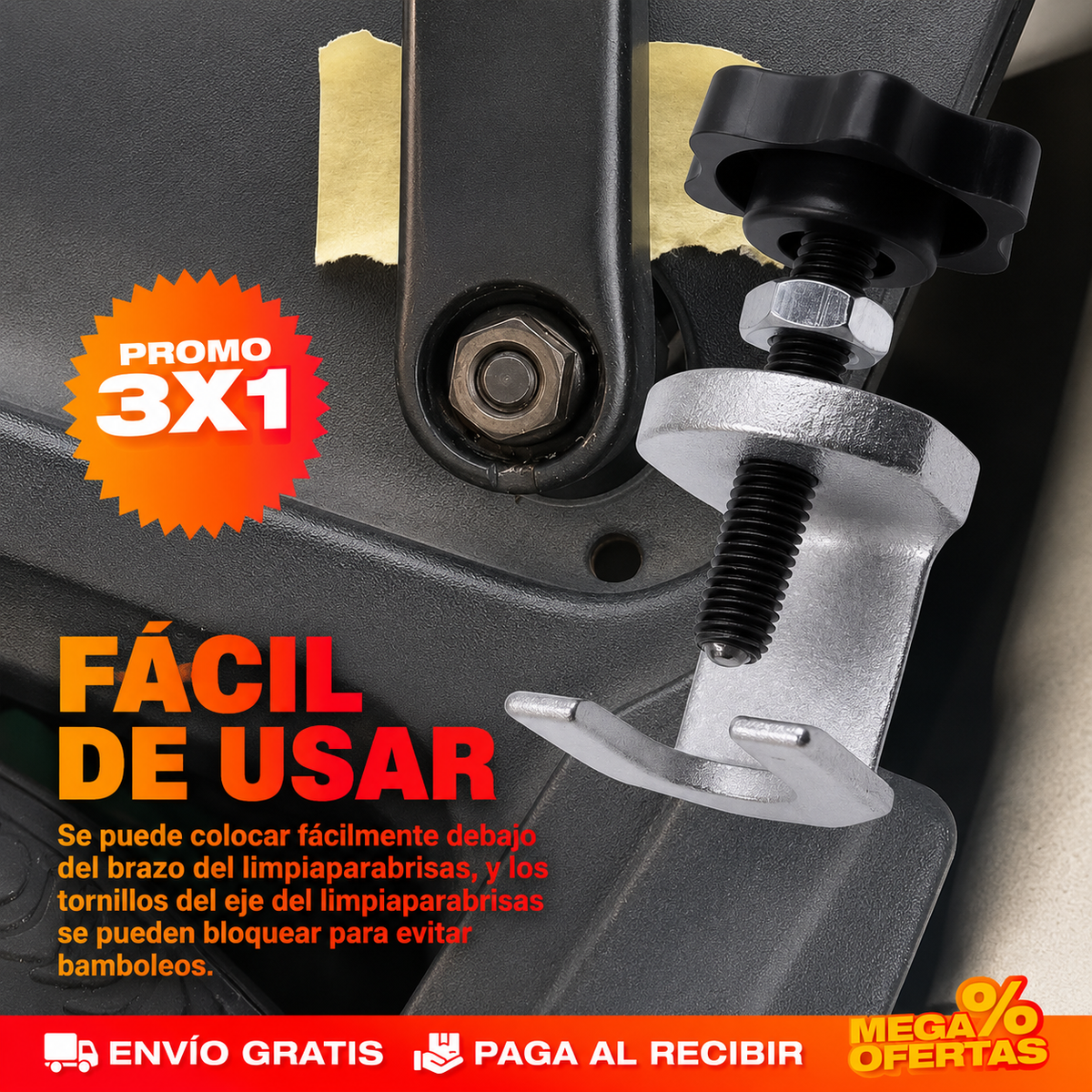 PROMO X3 HERRAMIENTA EXTRAER PARABRISAS DE CARRO