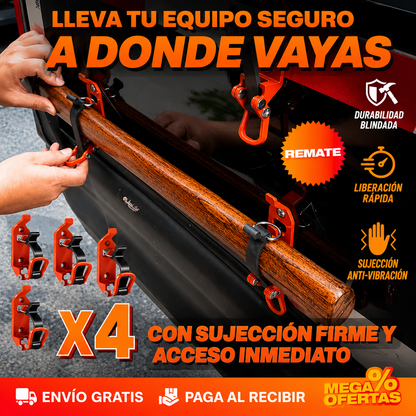 Set x4 Soportes Liberación Rápida para herramientas – Cada herramienta en su puesto y a la mano (Material Ultrarresistente - Trabajo Pesado)