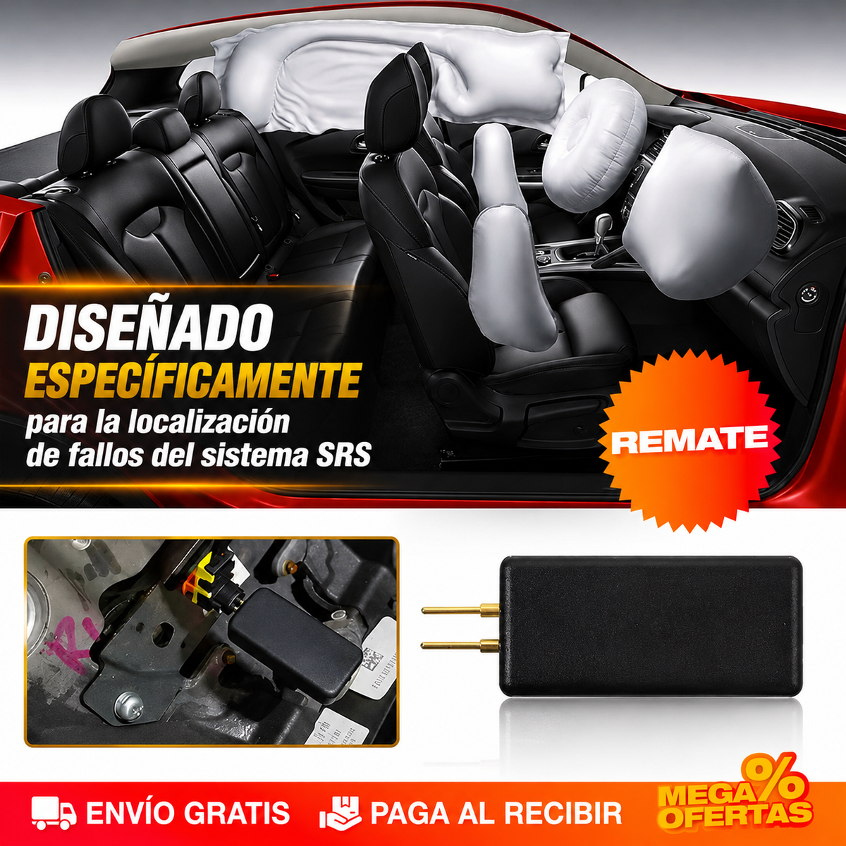Kit x8 Detectores Diagnóstico Sistema Bolsa De Aire Para Vehículo – Diagnostica el airbag tú mismo