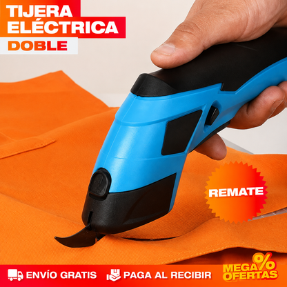 Tijera Eléctrica Doble Recargable – Ocho horas cortando y la mano no se acalambra