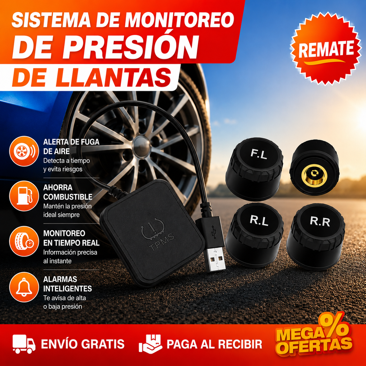 SISTEMA DE MONITOREO DE PRESIÓN DE LLANTAS – Sabes cómo van las 4 llantas sin bajarte