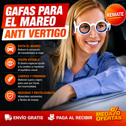 Gafas Anti Vértigo para el Mareo – Para el que se marea en la carretera de curvas