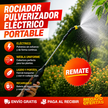 Rociador Pulverizador Eléctrico Portable – Riegas sin apretar el gatillo mil veces