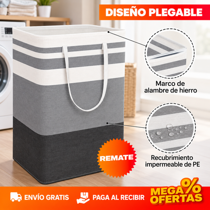 PROMO X2 CESTO DE LAVANDERÍA PARA ROPA PLEGABLE – La ropa sucia deja de vivir en el piso