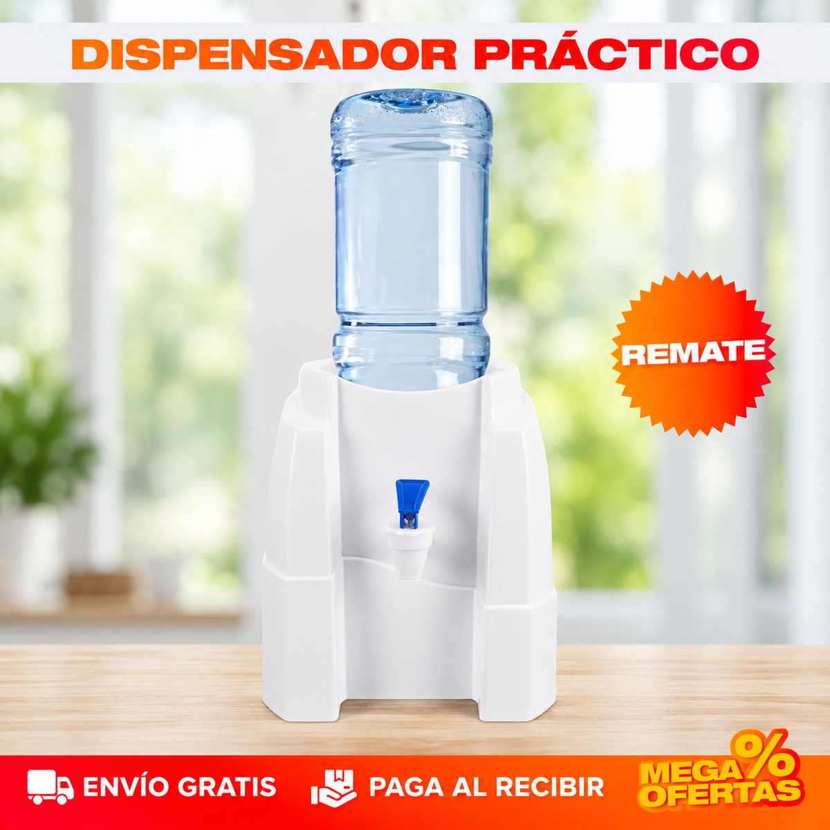 Base dispensador para botellón de agua con grifo – Sirves agua sin alzar veinte kilos